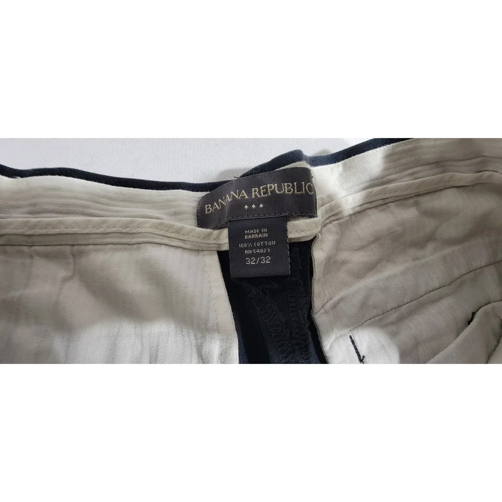 Banana Republic Mens Navy Blue Cotton Chino Pants Straight Leg 32x32 RN54023